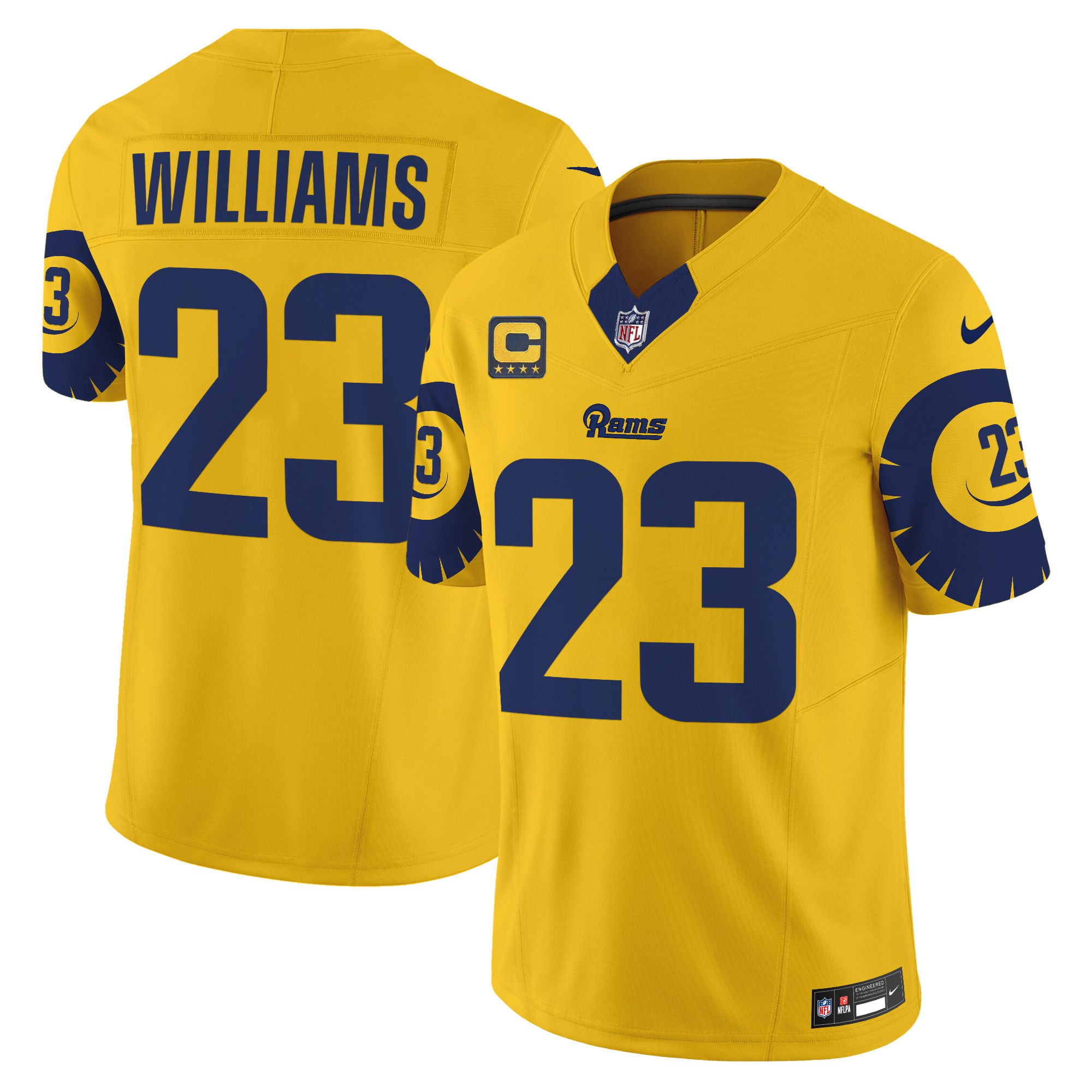Men Los Angeles Rams #23 Williams Yellow 2024 Nike Special Vapor Limited NFL Jersey->customized nfl jersey->Custom Jersey